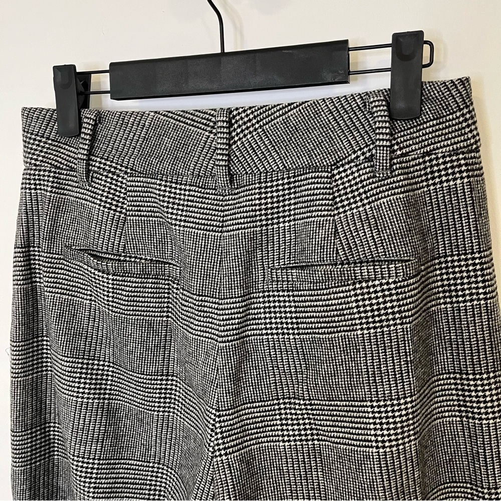 ARITZIA WILFRED Women’s Wool Trouser Pants Black & White Classic Plaid Size 6 - Picture 9 of 11